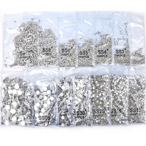 Flatback Glass Rhinestones Non Hotfix Crystal Rhinestones For Nail Art And Clothing DIY Craft Accessories Decoration