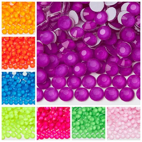 Flatback Glass Rhinestones Fluorescent Series DIY Craft Crystal Stones For Dress Garment Accessories Decoration