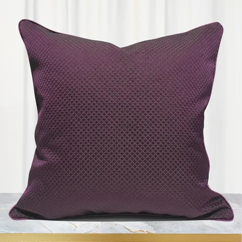 Purple Plaid Square Throw Pillow Cover Modern Minimalist Decorative Cushion Cover For Bedroom Living Room Home Decor