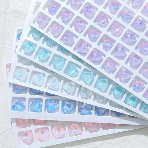 Heart Shaped Rhinestones Flatback Crystal Glass Rhinestones For Nail Art Phone Case Clothing DIY Decoration Accessories