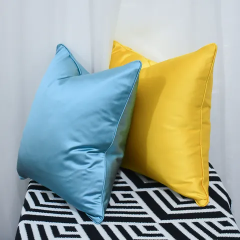 Modern Minimalistisch Effen Satijn Kussenhoes Decoratief Vierkante Kussenhoes Voor Bank Bed Woonkamer Huisdecoratie