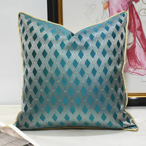 Federa per Cuscino Jacquard Geometrico Lusso Leggero Nordico Moderno Divano Letto