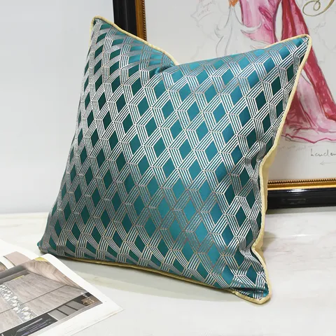 Federa per Cuscino Jacquard Geometrico Lusso Leggero Nordico Moderno Divano Letto