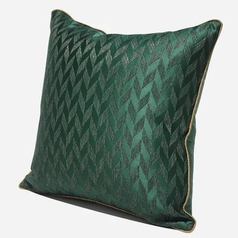 Moderno Minimalista Geometrico Fodera per Cuscino Verde Tessuto Fodera per Cuscino da Divano Con Profilo Dorato Casa Soggiorno