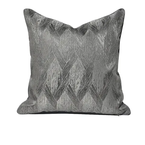 Moderno Minimalista Grigio Scuro Cuscino Divano Geometrico Astratto Decorativo Federa Morbido Poliestere Casa