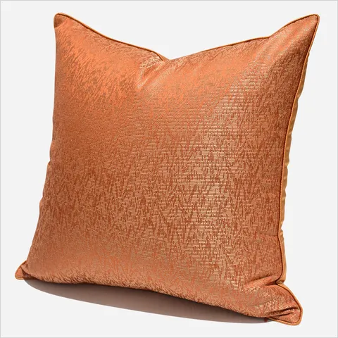 Modern Minimalistisch Orange Welliges Dekoratives Kissenbezug Für Wohnzimmer Sofa Gewebter Stoff Quadratischer Kissenbezug Heimdekoration