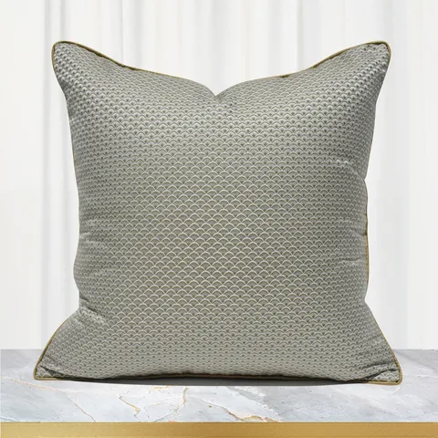Modern Minimalist Geometric Throw Pillow Cover Grey Brown High Precision Jacquard Cushion Case For Sofa Living Room