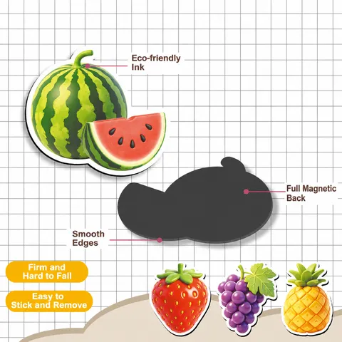 3D Fruit Refrigerator Magnets Cute Cartoon Waterproof Magnetic Stickers For Fridge White Board Home Kitchen Decor