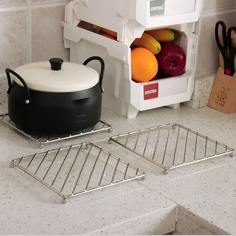 Metal Insulation Mat Heat Resistant Trivet Iron Electroplated Table Mat For Hot Dishes And Pots Kitchen Dining Tableware