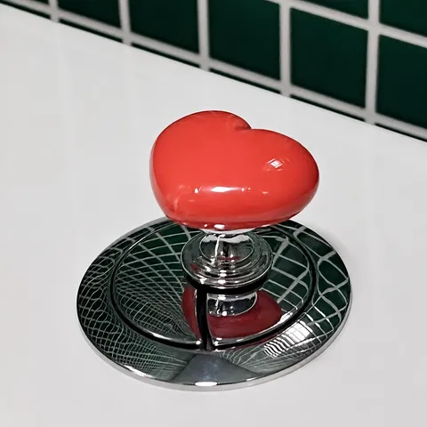 Heart Shaped Toilet Button Extender Plastic Toilet Flush Button Presser Modern Cute Restroom Accessory For Long Nails Home
