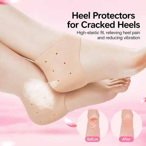 Unisex Silicone Heel Protection Socks Breathable Moisturizing Anti-Cracking Foot Care Protector Pads