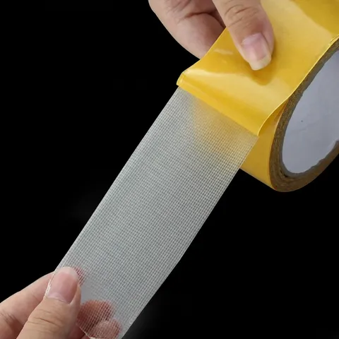 Heavy Duty Double Sided Cloth Tape High Viscosity Mesh Fiber Adhesive Tape No Residue Carpet Wall Fixing Multipurpose Craft Tape