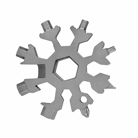 Multifunctional Snowflake Wrench Keychain Portable Carbon Steel Octagonal Mini Universal Hand Tool