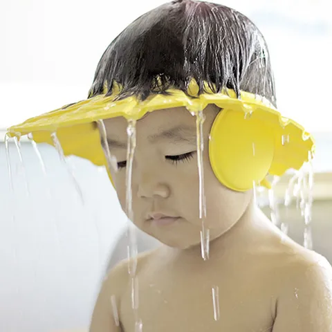 Baby Shampoo Cap Waterproof Bath Visor Adjustable Toddler Shower Hat Hair Washing Shield With Ear Protection