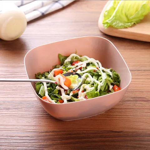 Plato de Fruta Cuadrado de Plástico Ensaladera Estilo Nórdico Recipiente de Fruta Doméstico Cocina Minimalista Moderna