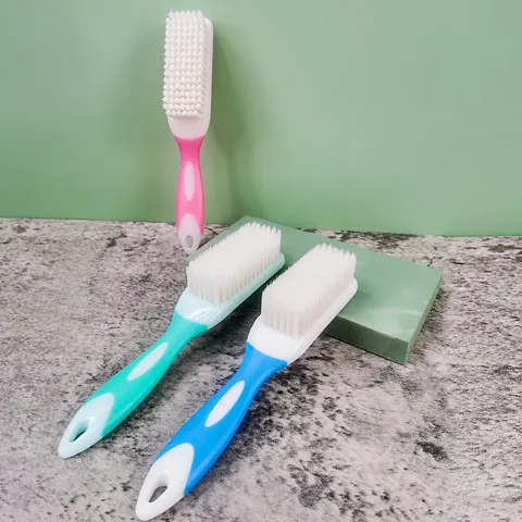 Long Handle Shoe Brush Soft Bristle Cleaning Brush Anti Slip Curved Handle Laundry Brush Household Cleaning Tool
