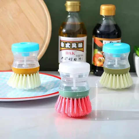 Tipo di Pressione Liquido Erogazione Pulizia Spazzola Plastica Cucina Piatti Lavaggio Pentola Spazzola Multifunzionale Famiglia Strumento