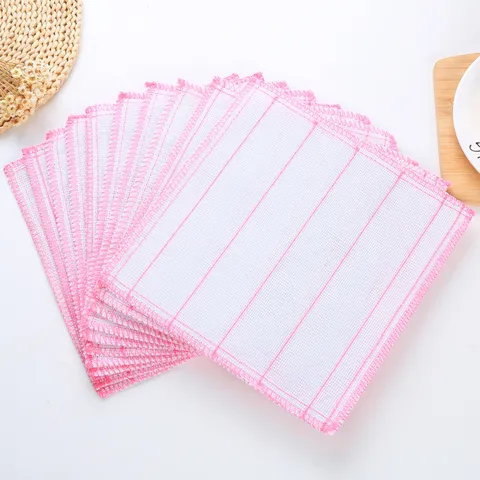 Chiffon à Vaisselle de Cuisine en Fil de Coton Épais Chiffon de Nettoyage Absorbant Doux Serviette de Nettoyage Ménagère Pour Vaisselle
