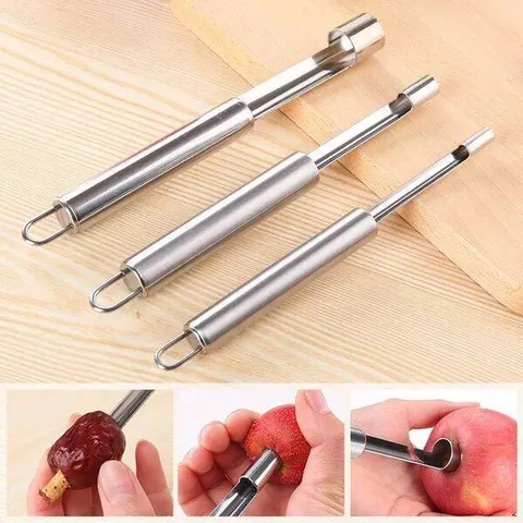 Stainless Steel Fruit Corer Tool Heavy Duty Jujube Hawthorn Pitter Kitchen Fruit Pit Remover Fruit Corer Kitchen Gadget