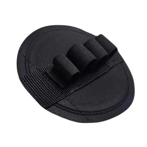 Exfoliating Bath Sponge Pad Round Body Scrubber With Finger Strap Gentle Exfoliator Bathing Tool For Women Men