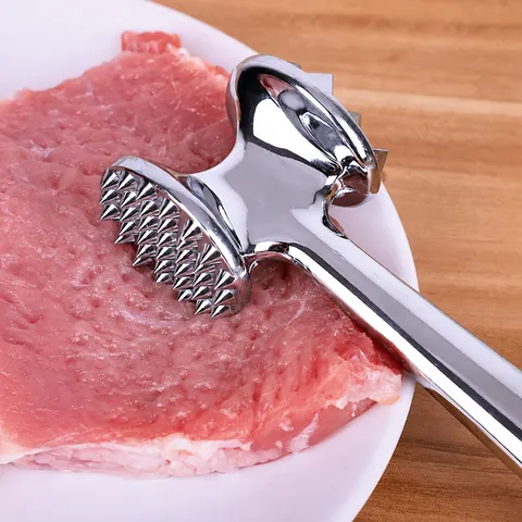 Stainless Steel Zinc Alloy Meat Mallet Double Sided Meat Tenderizer Hammer Kitchen Tool For Cooking Beef Steak