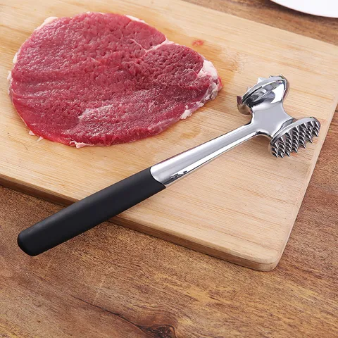 Stainless Steel Zinc Alloy Meat Mallet Double Sided Meat Tenderizer Hammer Kitchen Tool For Cooking Beef Steak