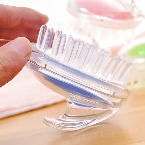 Silicone Shampoo Brush Scalp Massager Hair Scrubber Soft Bristle Head Massage Brush Bath Shower Tool For Women Men