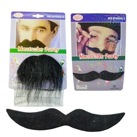 Halloween Divertente Baffi Finti Barba Puntelli Festa Costume Decorazioni In Tessuto Nero Baffi Artificiali Per Mascherata Festa Forniture