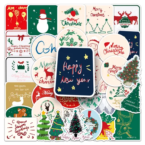 Wasserdichte PVC Weihnachts Graffiti Aufkleber Süße Feiertag Dekorative Abziehbilder Für Gepäck Handyhülle Laptop