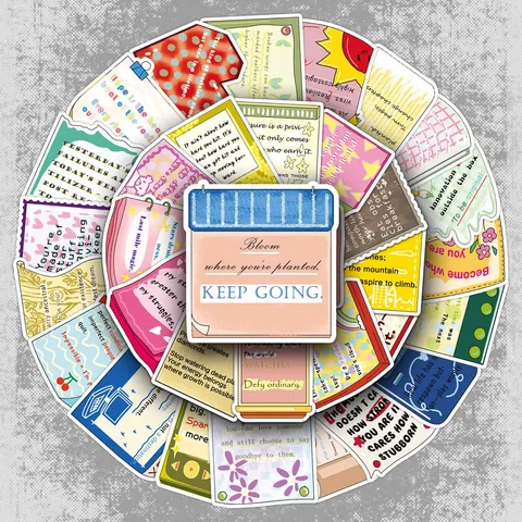 Autocollants De Citations Anglaises Inspirantes Imperméables En PVC DécalcomANIES D'Énergie Positive De Motivation Pour Journal Ordinateur Portable Bagages