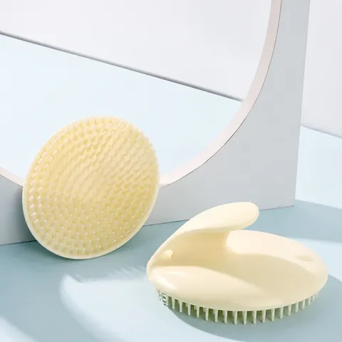 Plastic Scalp Massage Brush Hair Scalp Scrubber Portable Plastic Head Massager Comb Shampoo Brush For Bath