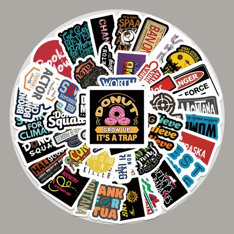 Wasserdichte PVC Englisches Alphabet Graffiti Aufkleber Abziehbilder Für Gepäck Laptop Auto Koffer Dekorative Aufkleber Packung