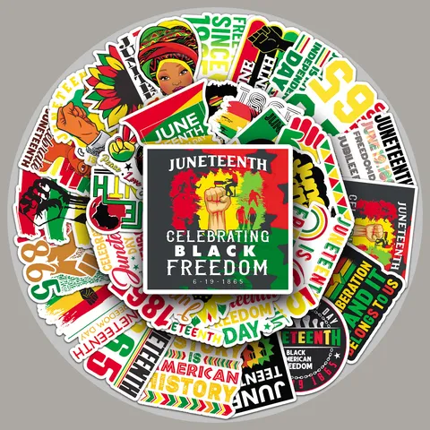 Juneteenth Graffiti Aufkleber Wasserdichte Vinyl Abziehbilder Black History Month Ästhetische Sticker Dekor Für Laptop Koffer