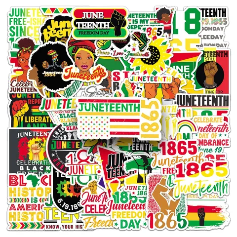 Juneteenth Graffiti Aufkleber Wasserdichte Vinyl Abziehbilder Black History Month Ästhetische Sticker Dekor Für Laptop Koffer