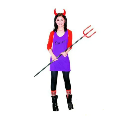 Halloween Teufel Dreizack Mistgabel Kunststoff Rot Schwarz Dämon Gabel Kostüm Requisite 120cm Für Party Cosplay Maskerade