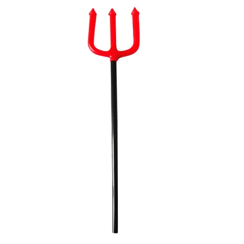 Halloween Teufel Dreizack Mistgabel Kunststoff Rot Schwarz Dämon Gabel Kostüm Requisite 120cm Für Party Cosplay Maskerade