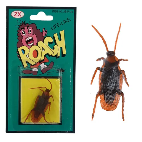 Realistic Prank Cockroach Toy Lifelike Fake Roach Insect For Halloween April Fool Day Party Gag Gift Plastic Animal Trick Prop