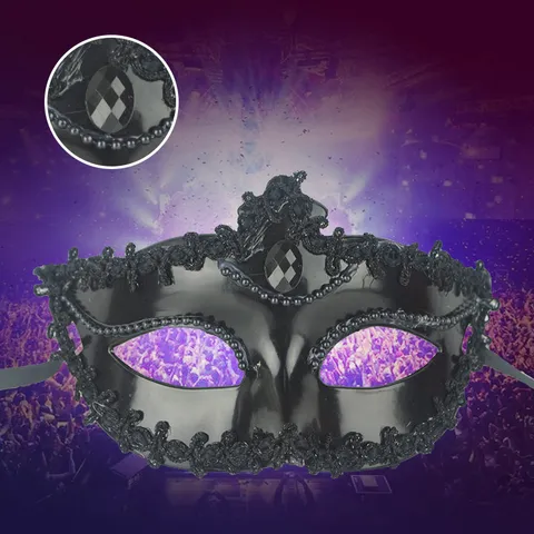 Máscara de Mascarada Veneciana Media Cara Encaje Corona de Conchas Antifaz Para Fiesta Halloween Navidad Carnaval Baile Accesorio Unisex