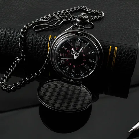 Vintage Retro Double Sided Smooth Flip Quartz Pocket Watch Necklace Bronze Gold Silver Black Men Women Fashion Watch