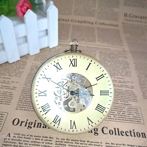 Vintage Retro Mechanische Bureau Klok Transparante Kristal Glas Sfeer Koper Legering Tafel Ornament Desktop Decor