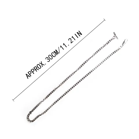 Vintage Metalen Zakhorlogeketting T Bar Lange Ketting Jeans Ketting Kleding Accessoires