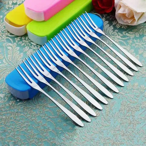 Rostfreier Stahl Fruchtgabeln Set Kreativ Kinder Stil Haushalt Frucht Zeichen Dessert Gabel Küche Zubehör