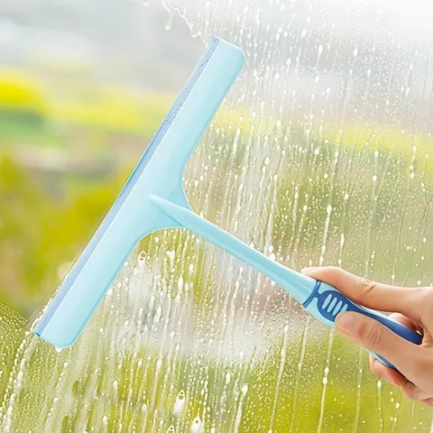 Household Glass Window Cleaning Brush Multi Functional Bathroom Squeegee Plastic Mirror Cleaner Handheld Cleaning Tool