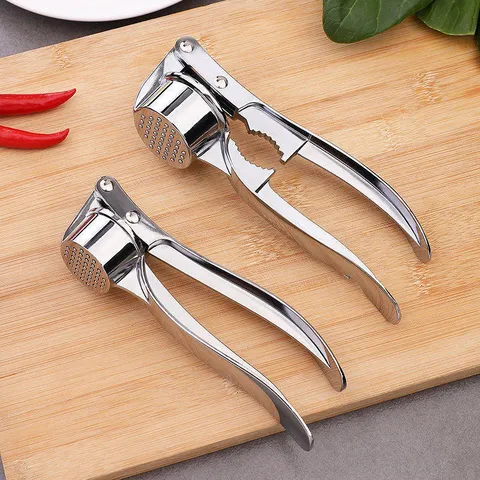 Multifunctionele Zinklegering Knoflookpers Handmatige Knoflookhakselaar Keukengereedschap Notenkraker Flesopener