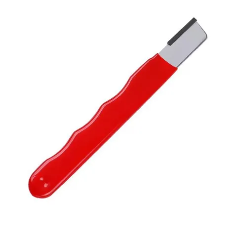 Stainless Steel Knife Sharpener Red Ergonomic Handle Diamond Sharpening Rod For Household Kitchen Farm Tools
