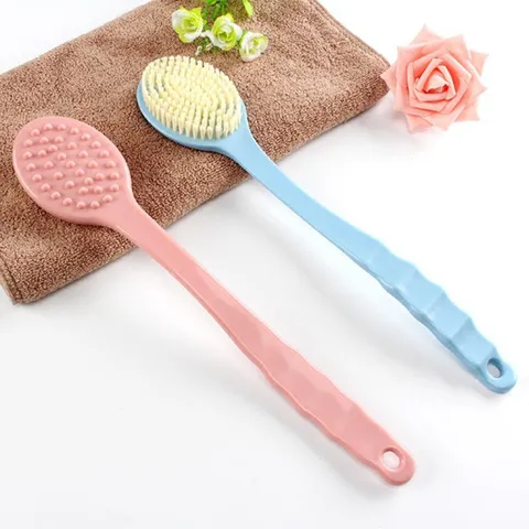 Spazzola da Bagno a Manico Lungo con Setole Morbide Spazzola per Scrub Corporeo Impugnatura Antiscivolo per Doccia Quotidiana in Bagno