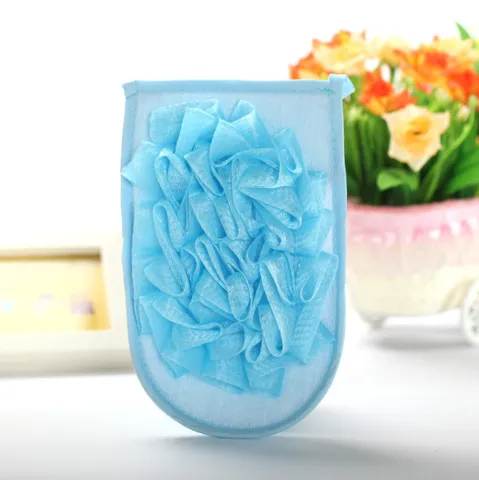 Double Sided Exfoliating Bath Sponge Glove Mesh Shower Mitt Bathing Body Scrubber For Women Men Daily Cleaning Skin Care