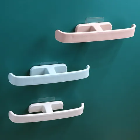 Wall Mounted Slipper Rack Plastic Shoe Holder Punch Free Storage Organizer For Bathroom Kitchen Door Back