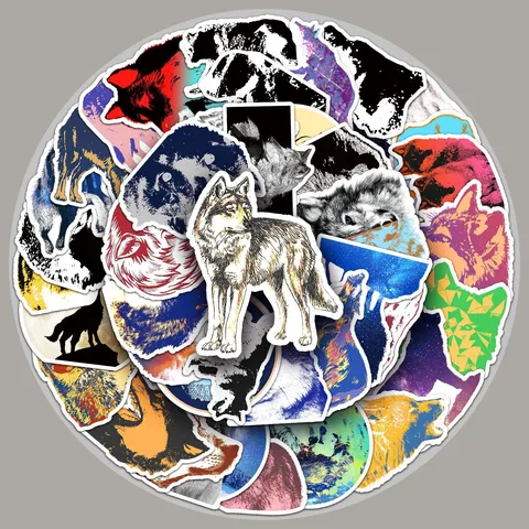 Wolf Graffiti Stickers Waterproof Vinyl Decals Cool Animal Decals For Skateboard Laptop Water Bottle Luggage