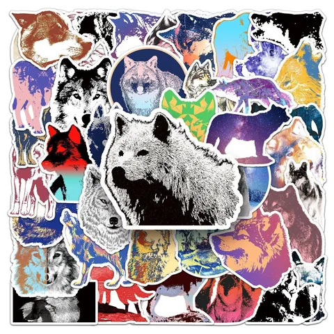 Wolf Graffiti Stickers Waterproof Vinyl Decals Cool Animal Decals For Skateboard Laptop Water Bottle Luggage